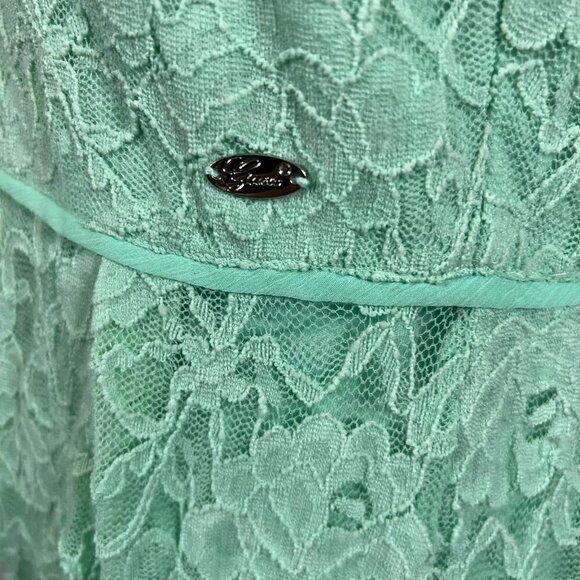 Guess light blue lace fit n flare mini dress. Size M - Picture 5 of 10